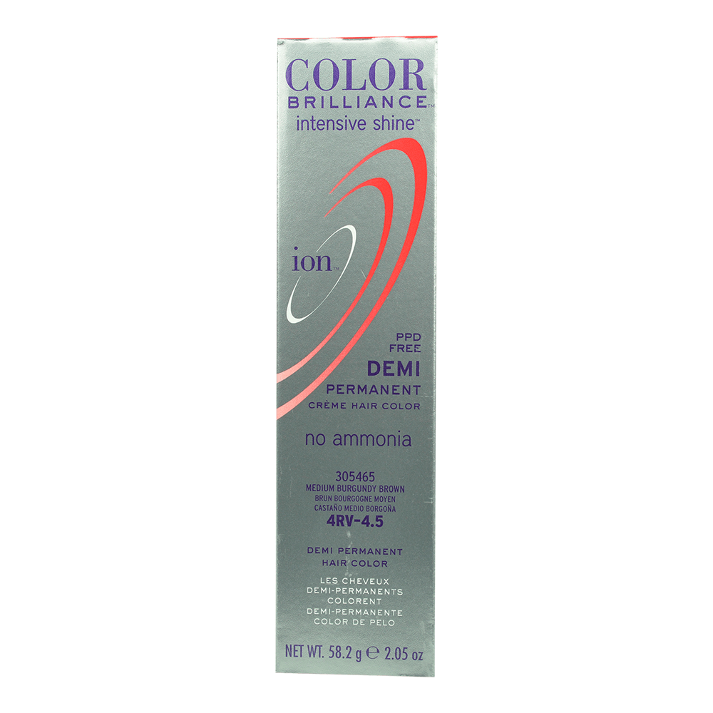 Tinte Demi Permanente Ion de 60gr 4RV-4.5 Castaño Medio Borgoña