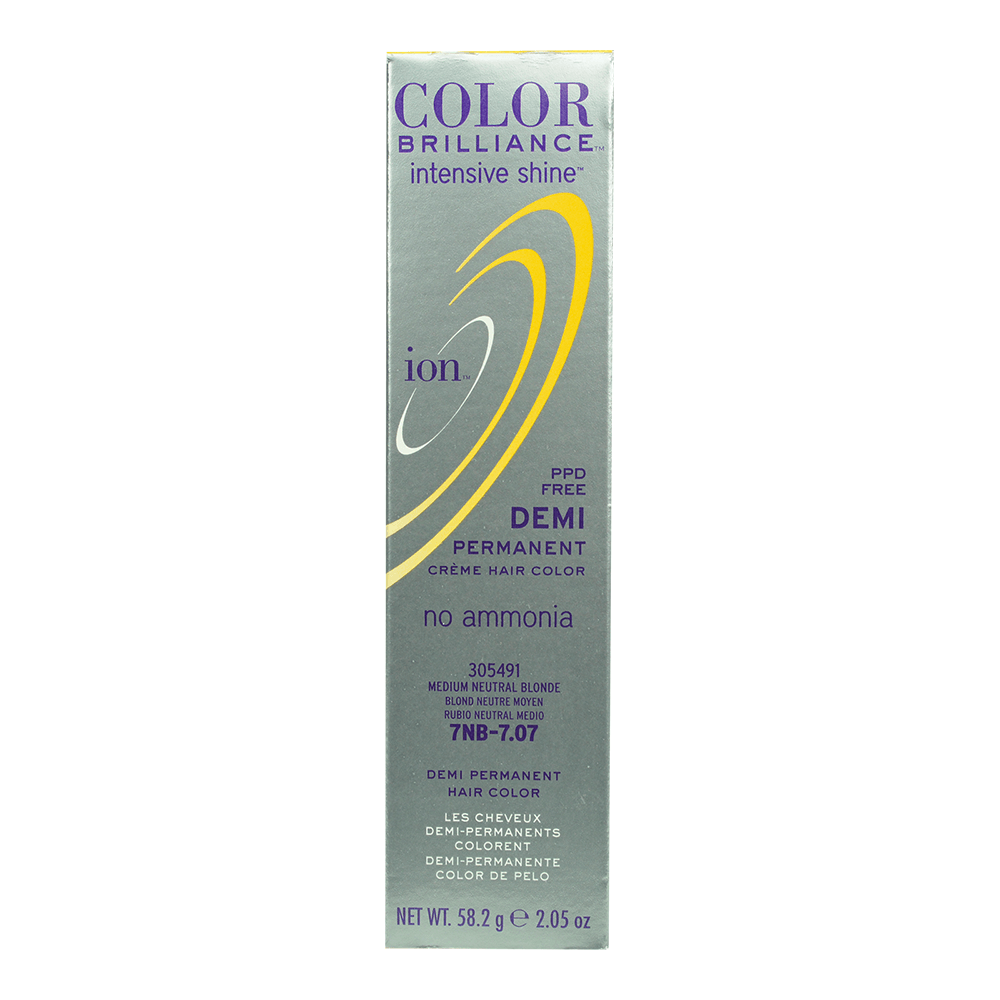 Tinte Demi Permanente Ion de 60gr 7NB-7.07 Rubio Medio Neutral