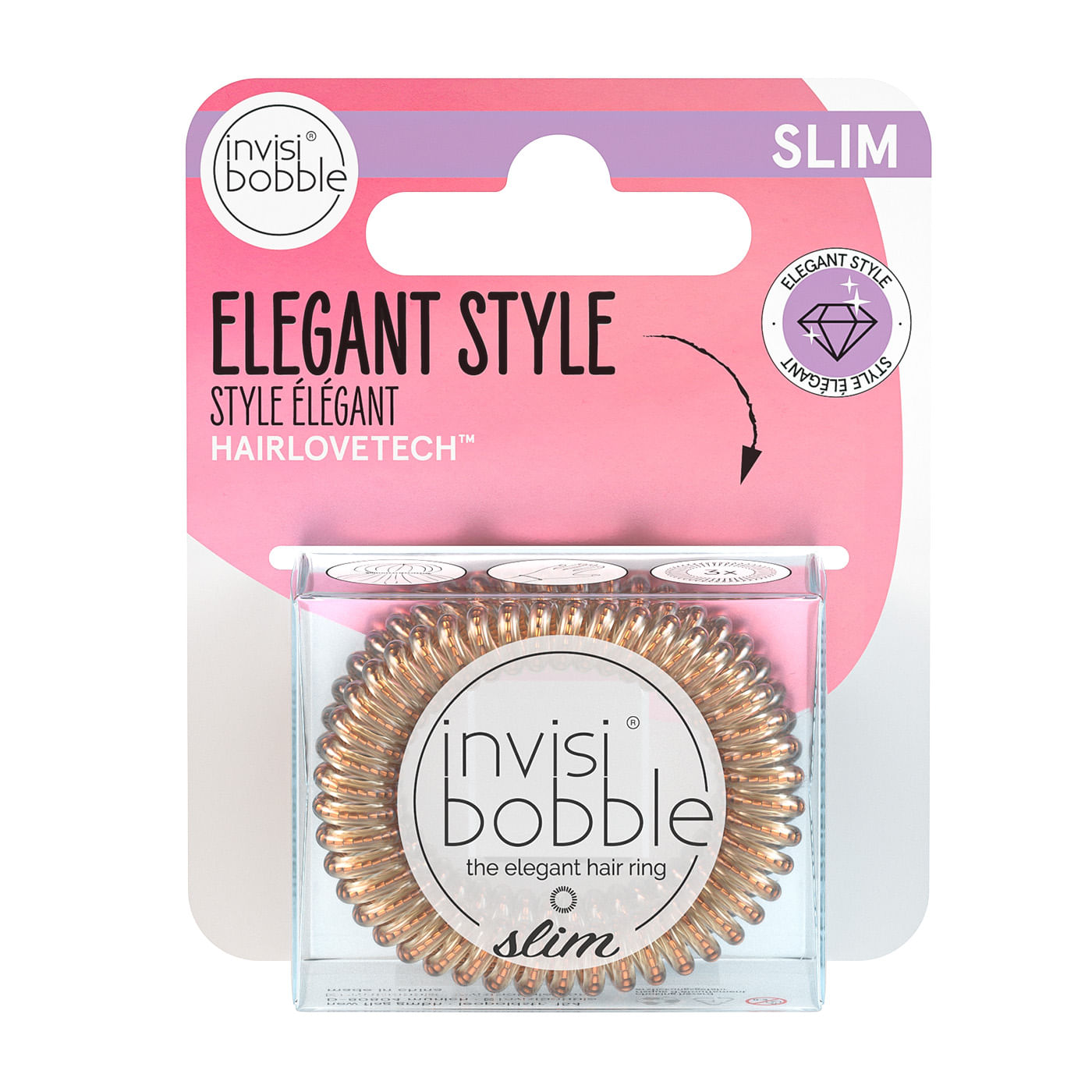 Colet espiral Invisibobble Slim Bronce 3 un