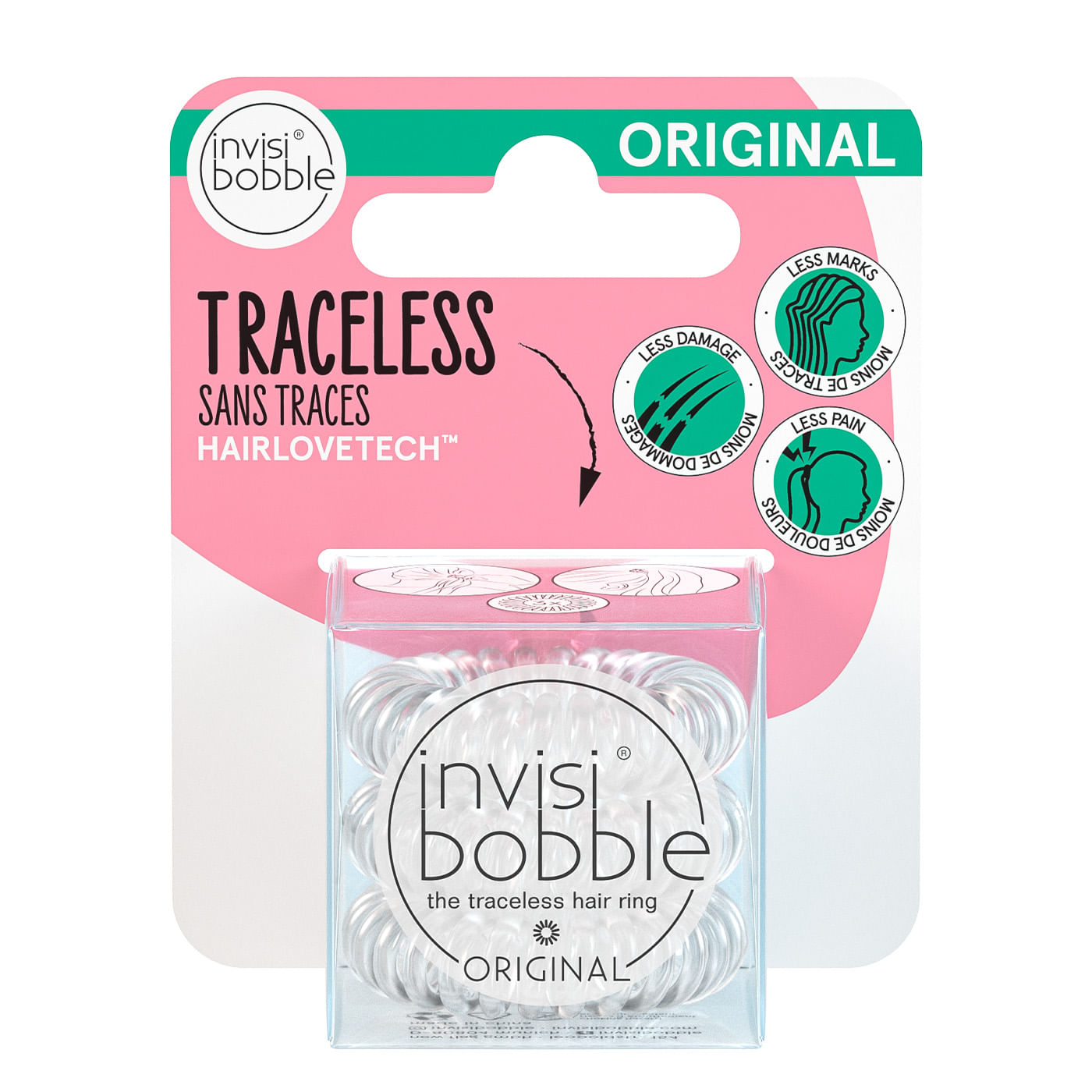Colet espiral Invisibobble Original Transparente 3 un
