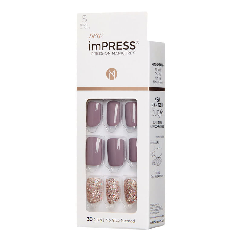 Set de uñas Kiss Taupe 30un