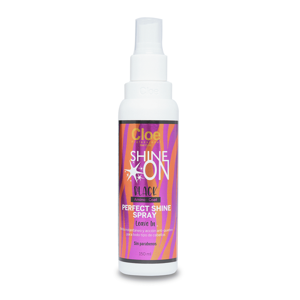 Spray De Brillo Y Acondicionador Sin Enjuague Shine Black 150Ml