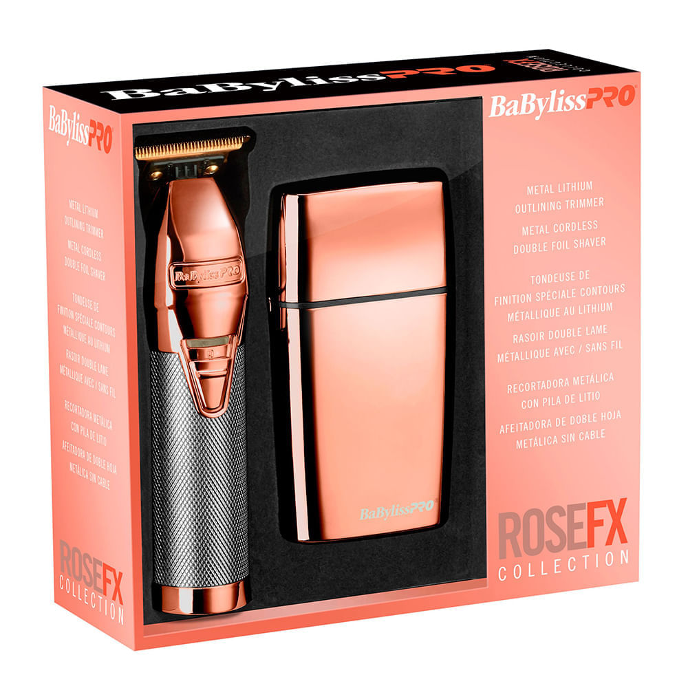 Kit desvelladora y afeitadora BaBylissPRO RoseFX BHOLPK2RGUZ