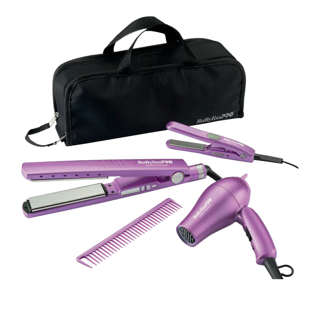 Kit Travel Planchas y Secador Crocus 4 Unidades